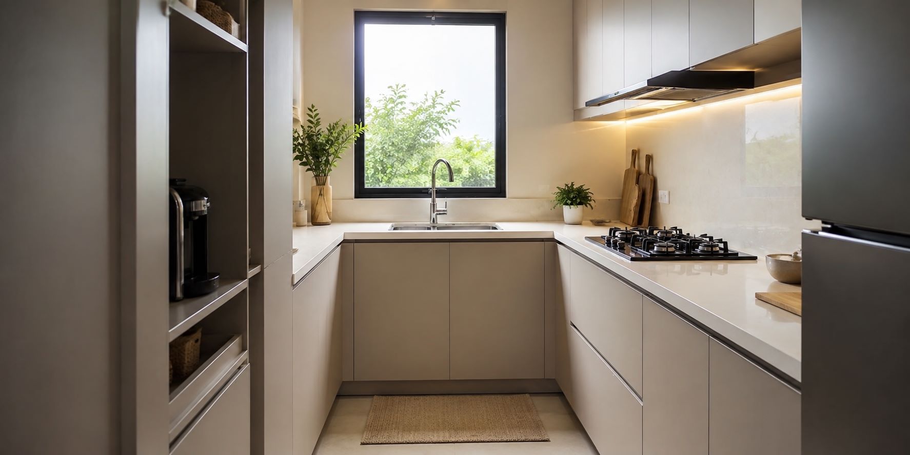 Desain Dapur Minimalis U-Shaped Compact