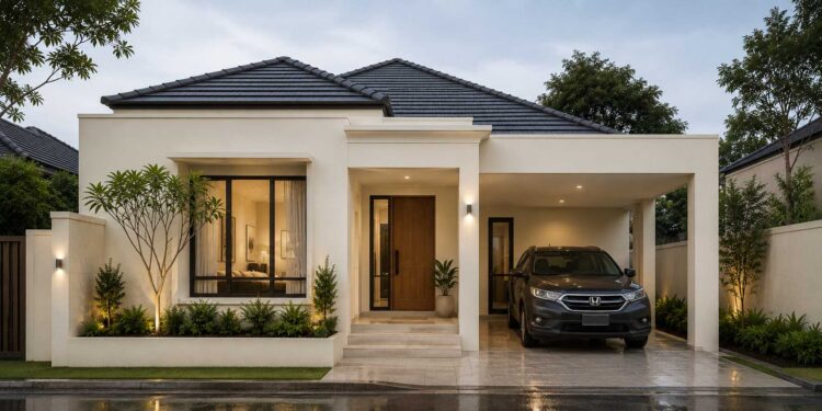cat rumah warna cream susu